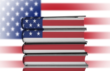 flag with books