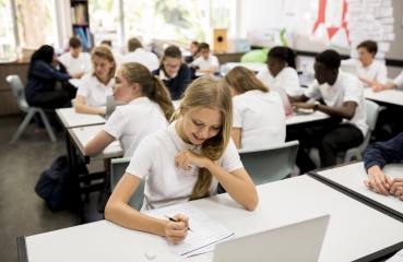 Students in a classroom