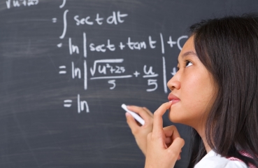 Student doing calculus
