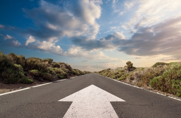Arrow on a road