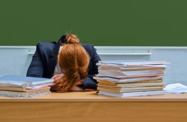 Frustrated teacher