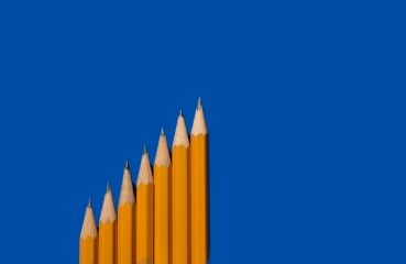 Pencils in a row