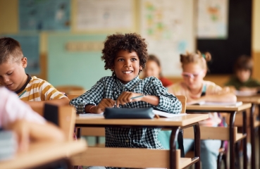 Student in a classroom