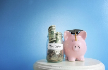 tuition and piggy bank