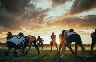 High school football practice