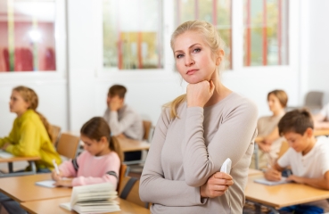 Teacher in a classroom