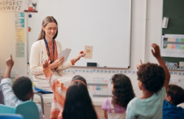Teacher in a classroom