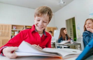 Student in a classroom