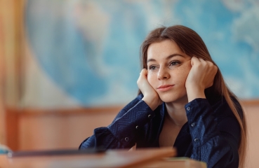 Bored student