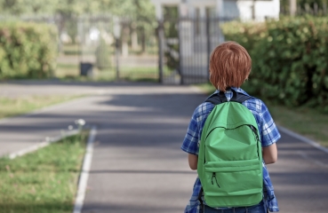 Student going to school