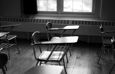 Empty school desk