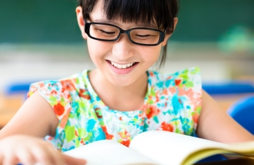 Student reading