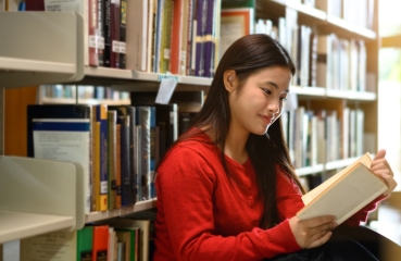 Student reading