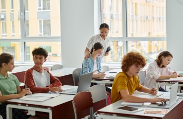 Students in a classroom