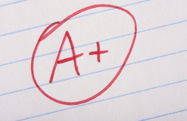 A grade in school