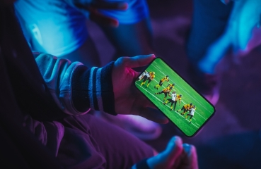 Watching football on phone