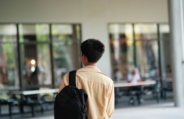 College student outside