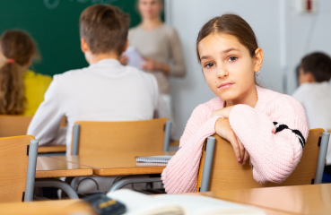 Girl in a classroom