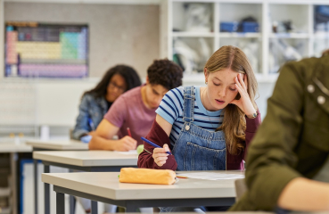 Student taking test 