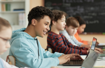 Students on laptops