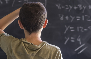Student thinking math