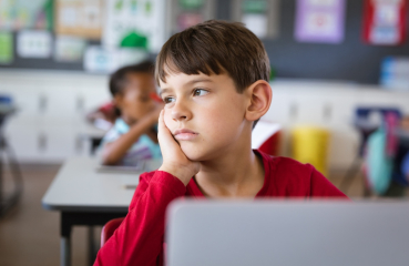 Student in a classroom