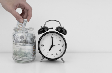 Clock and money jar