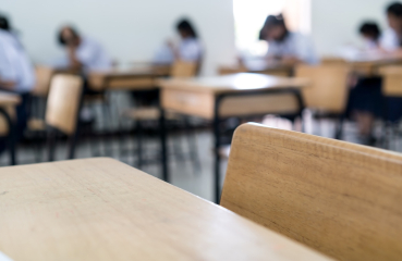 Empty school desk