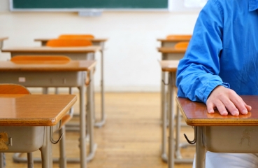 student at a desk