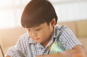Student in a classroom