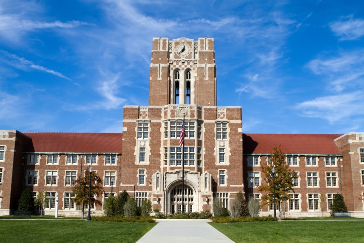 American school building exterior