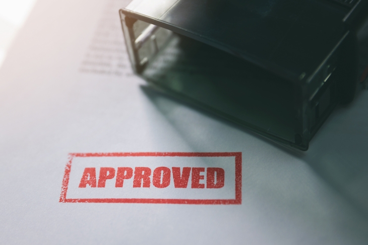 Approved stamp document