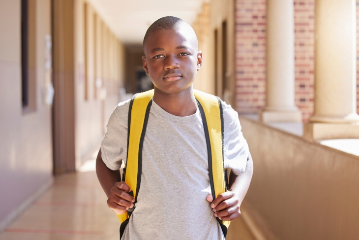 Portrait of a black male student