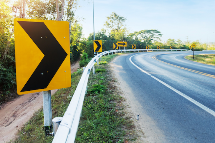 Road turning right