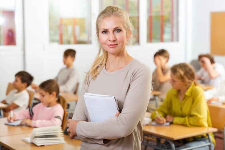 Teacher in a classroom