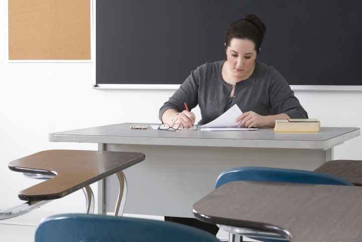 Teacher in a classroom