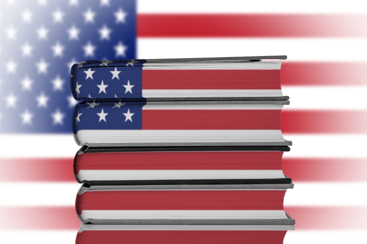 flag with books