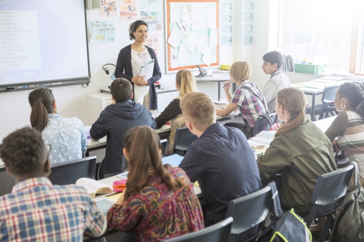 Teacher in a classroom