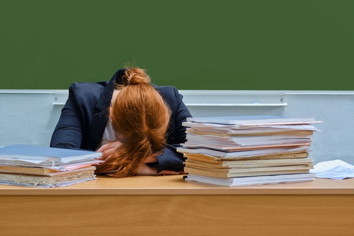 Frustrated teacher
