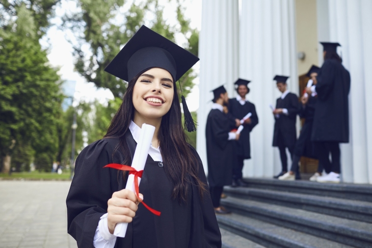 Recent graduate with diploma