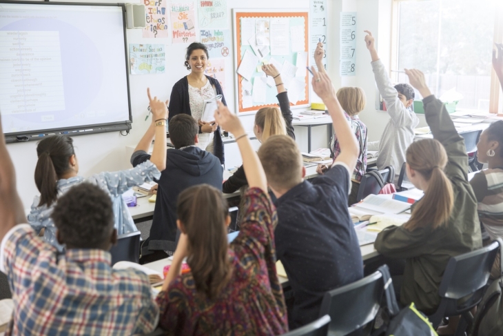 High school classroom