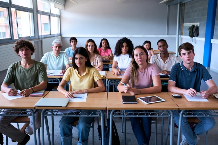 Students in a classroom
