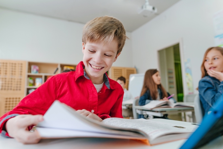 Student in a classroom