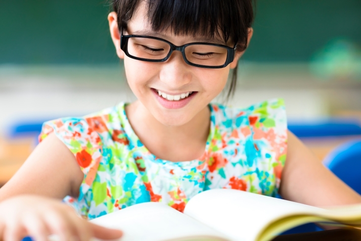Student reading