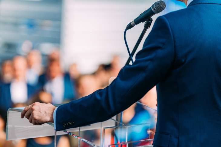 Man making a speech