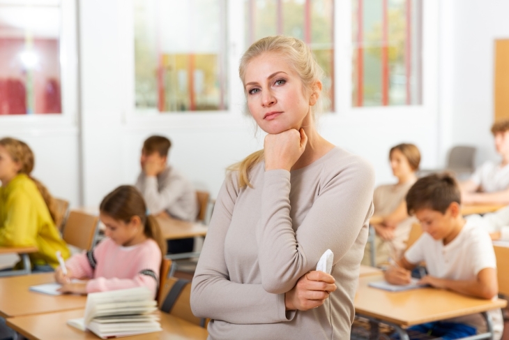 Teacher in a classroom