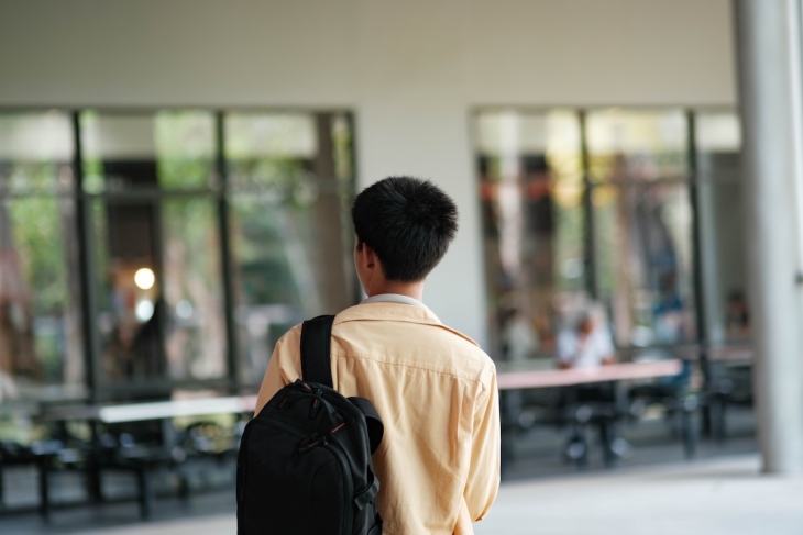 College student outside