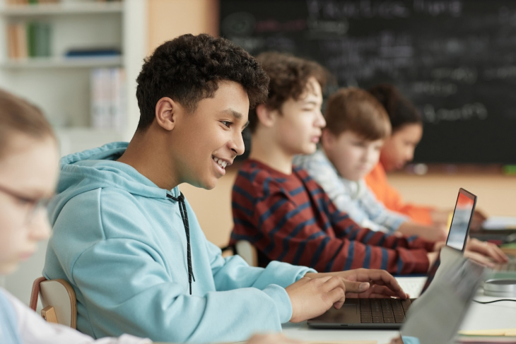 Students on laptops