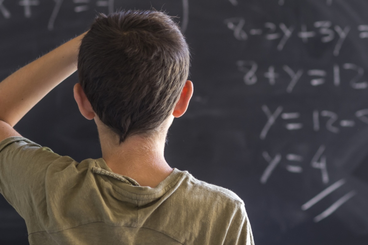 Student thinking math