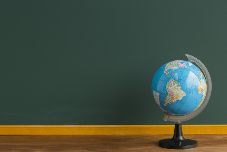 Globe on a desk